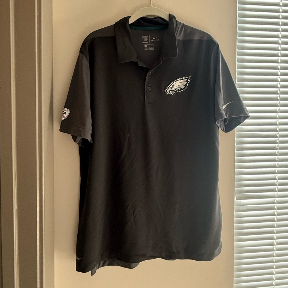 NFL Philadelphia Eagles Men's Black Polo Shirt